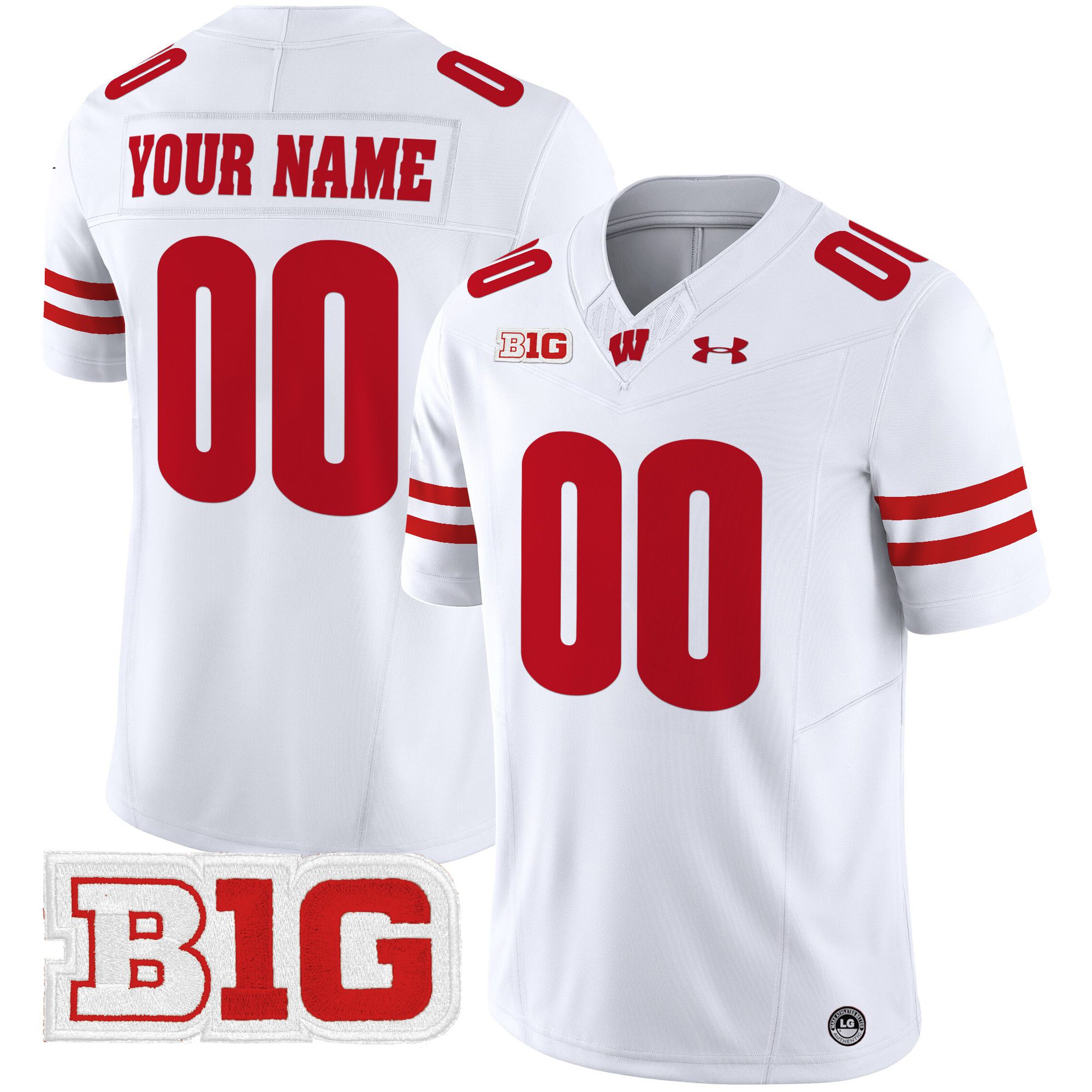 Men Wisconsin Badgers White 2024 Vapor Limited Custom NCAA Jersey